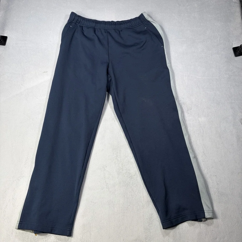 Alo Yoga Coolfit Athletic Track Pants Mens L Blue Ankle Zip